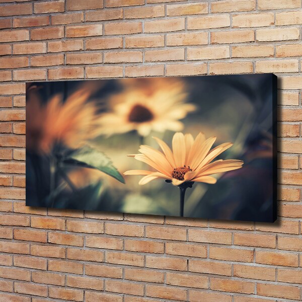 Cuadro canvas moderno de gran formato horizontal flor de primavera