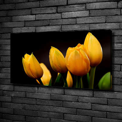 Foto en lienzo con acabado profesional horizontal tulipanes amarillos