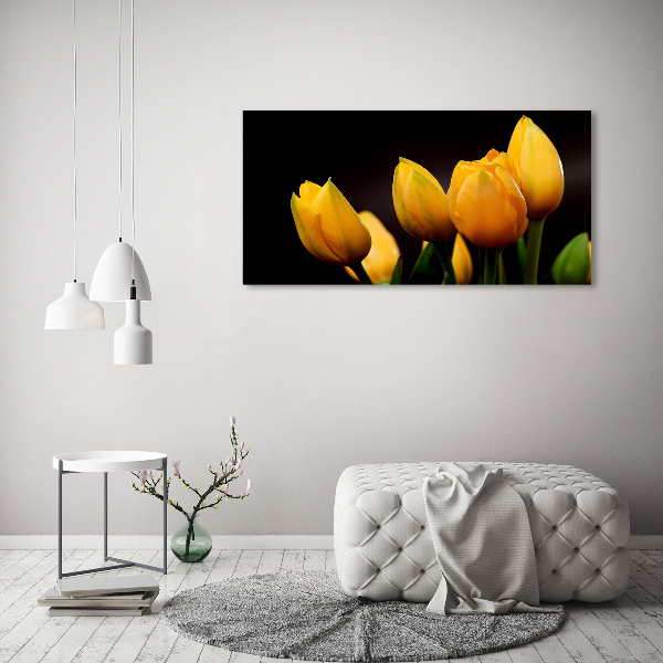 Foto en lienzo con acabado profesional horizontal tulipanes amarillos