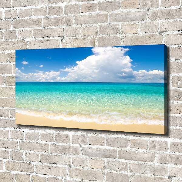 Cuadro canvas moderno de gran formato horizontal Playa Paraíso
