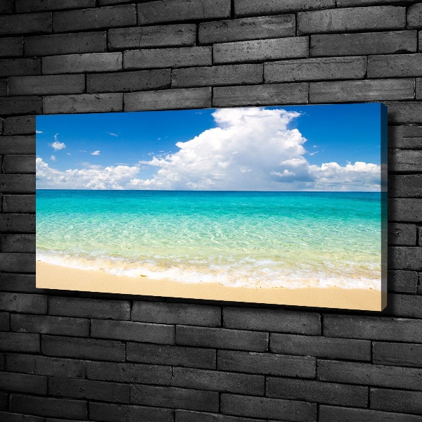 Cuadro canvas moderno de gran formato horizontal Playa Paraíso