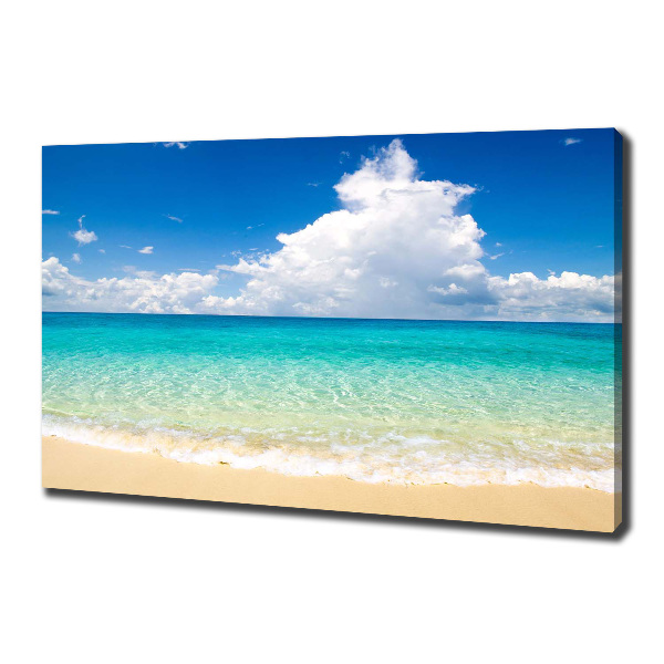 Cuadro canvas moderno de gran formato horizontal Playa Paraíso