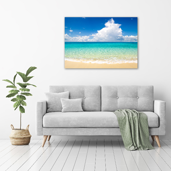 Cuadro canvas moderno de gran formato horizontal Playa Paraíso