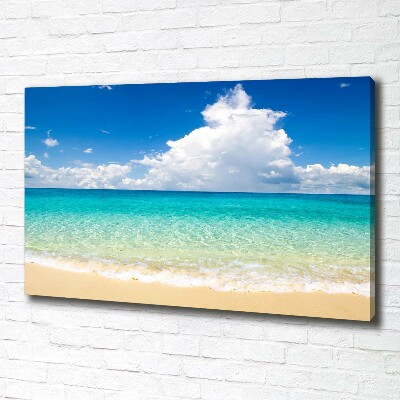 Cuadro canvas moderno de gran formato horizontal Playa Paraíso