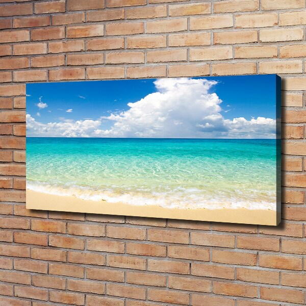 Cuadro canvas moderno de gran formato horizontal Playa Paraíso