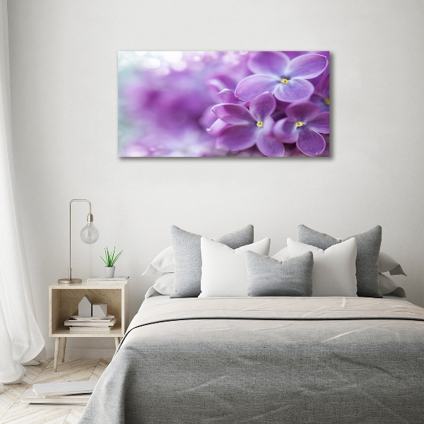 Fotocuadro en lienzo de alta calidad horizontal flores lilas