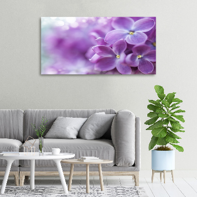 Fotocuadro en lienzo de alta calidad horizontal flores lilas