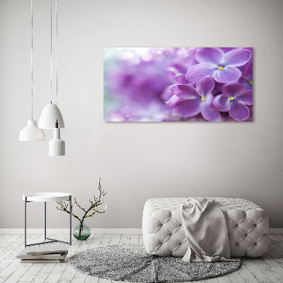 Fotocuadro en lienzo de alta calidad horizontal flores lilas