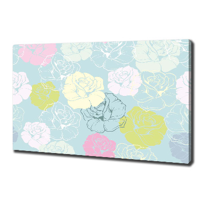 Fotocuadro en lienzo de alta calidad horizontal Rosas