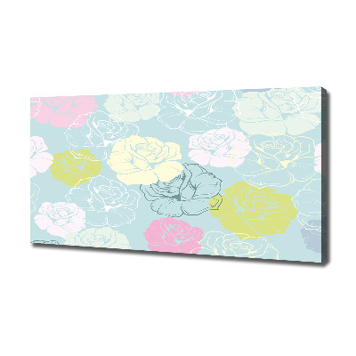 Fotocuadro en lienzo de alta calidad horizontal Rosas