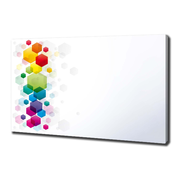 Cuadro canvas moderno de gran formato horizontal Cubos de colores