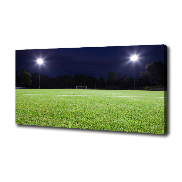Cuadro canvas moderno de gran formato horizontal campo de fútbol