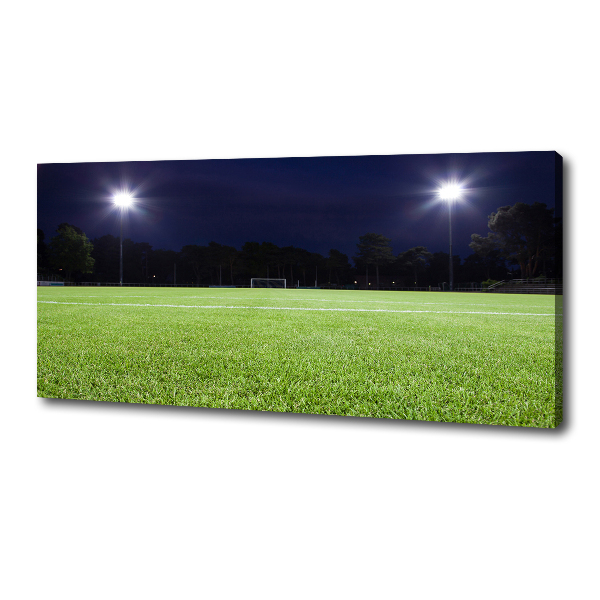 Cuadro canvas moderno de gran formato horizontal campo de fútbol