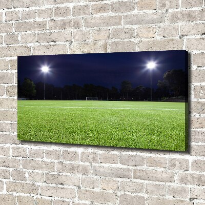 Cuadro canvas moderno de gran formato horizontal campo de fútbol