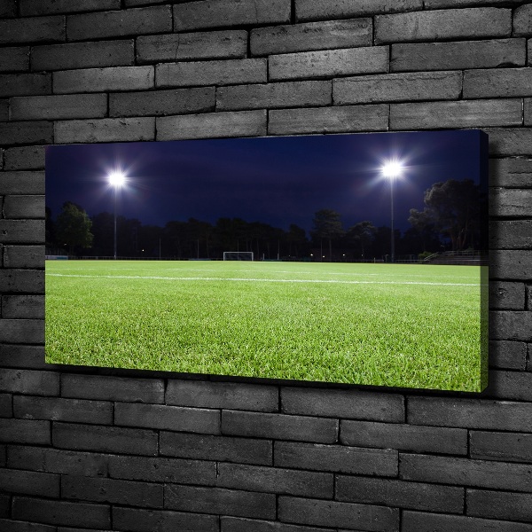 Cuadro canvas moderno de gran formato horizontal campo de fútbol