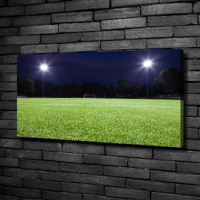 Cuadro canvas moderno de gran formato horizontal campo de fútbol