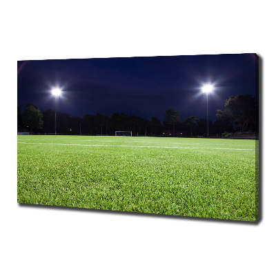 Cuadro canvas moderno de gran formato horizontal campo de fútbol