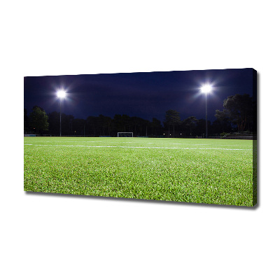 Cuadro canvas moderno de gran formato horizontal campo de fútbol