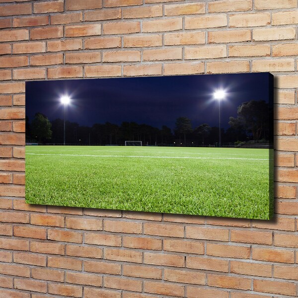 Cuadro canvas moderno de gran formato horizontal campo de fútbol
