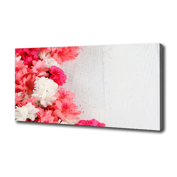 Cuadro canvas moderno de gran formato horizontal Flores