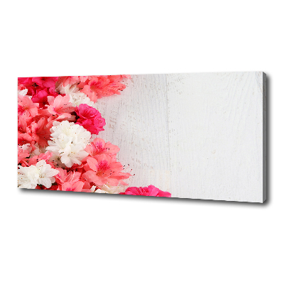 Cuadro canvas moderno de gran formato horizontal Flores