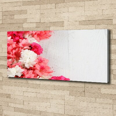 Cuadro canvas moderno de gran formato horizontal Flores