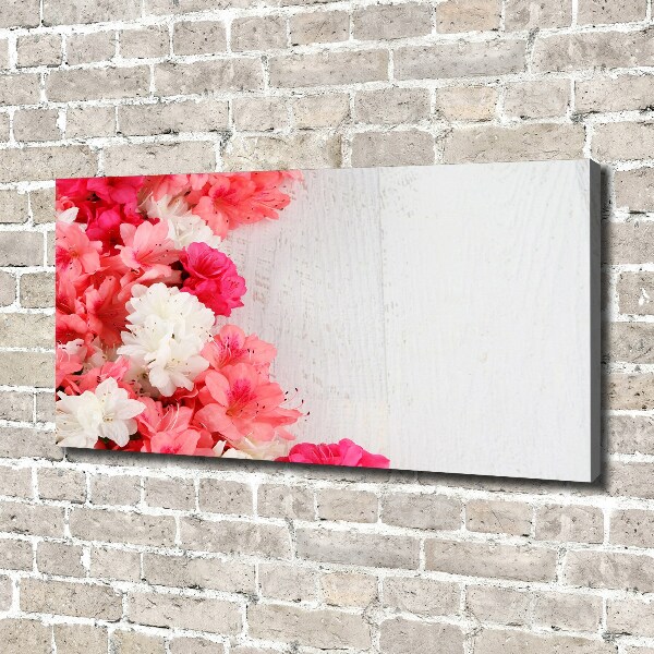 Cuadro canvas moderno de gran formato horizontal Flores