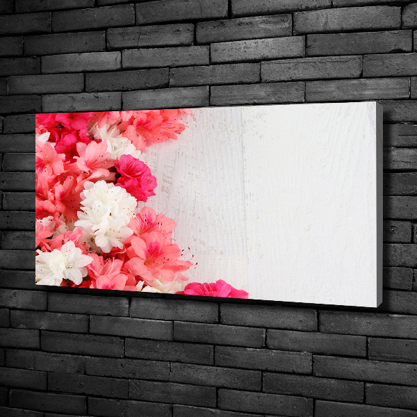 Cuadro canvas moderno de gran formato horizontal Flores