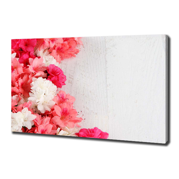Cuadro canvas moderno de gran formato horizontal Flores
