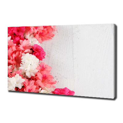 Cuadro canvas moderno de gran formato horizontal Flores