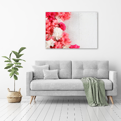 Cuadro canvas moderno de gran formato horizontal Flores
