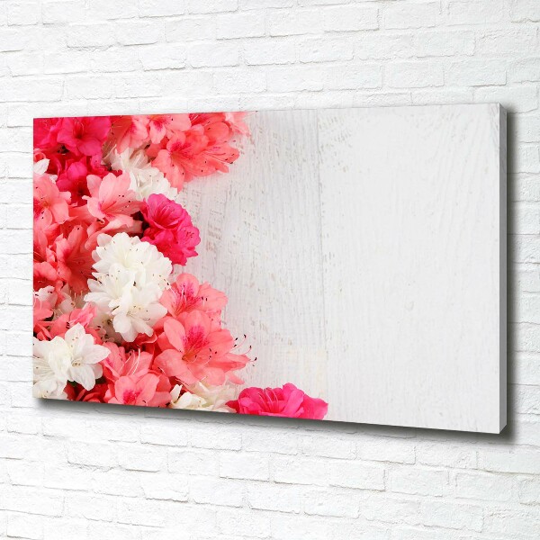 Cuadro canvas moderno de gran formato horizontal Flores