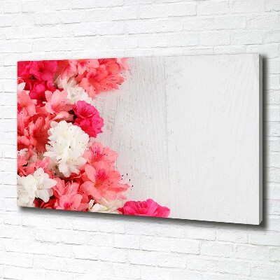 Cuadro canvas moderno de gran formato horizontal Flores