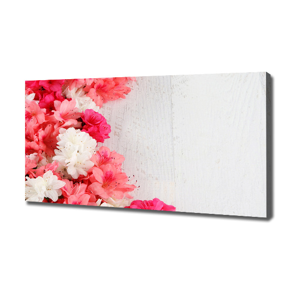 Cuadro canvas moderno de gran formato horizontal Flores