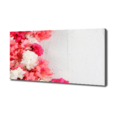 Cuadro canvas moderno de gran formato horizontal Flores