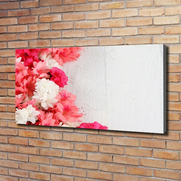 Cuadro canvas moderno de gran formato horizontal Flores