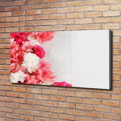 Cuadro canvas moderno de gran formato horizontal Flores