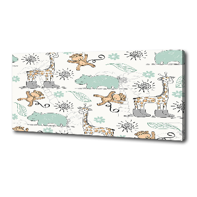 Cuadro canvas moderno de gran formato horizontal Animales