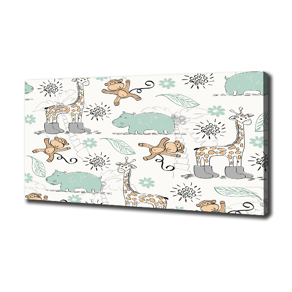 Cuadro canvas moderno de gran formato horizontal Animales