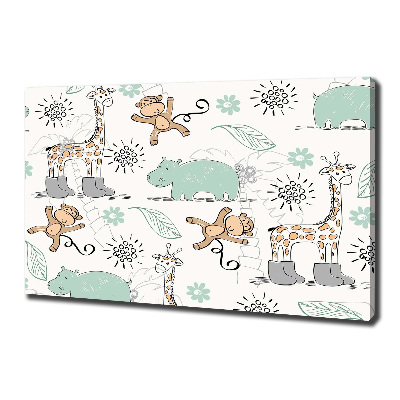 Cuadro canvas moderno de gran formato horizontal Animales