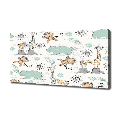 Cuadro canvas moderno de gran formato horizontal Animales