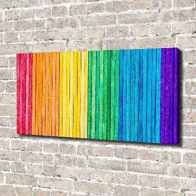 Fotocuadro en lienzo de alta calidad horizontal Rayas de colores