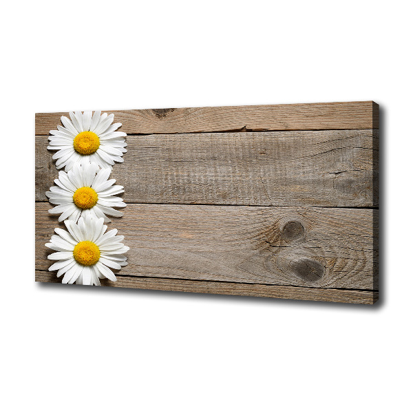 Cuadro canvas con impresión uv duradera horizontal Madera de margaritas