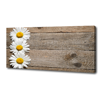 Cuadro canvas con impresión uv duradera horizontal Madera de margaritas