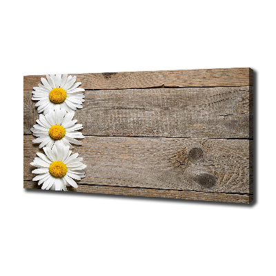 Cuadro canvas con impresión uv duradera horizontal Madera de margaritas