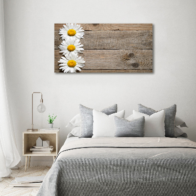 Cuadro canvas con impresión uv duradera horizontal Madera de margaritas