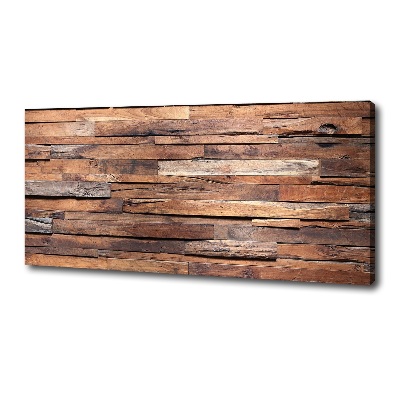 Cuadro canvas moderno de gran formato horizontal pared de madera