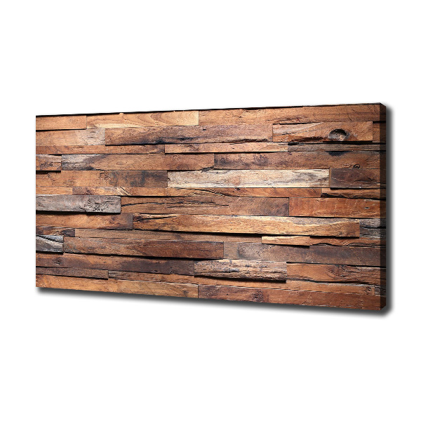 Cuadro canvas moderno de gran formato horizontal pared de madera