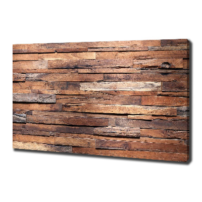 Cuadro canvas moderno de gran formato horizontal pared de madera
