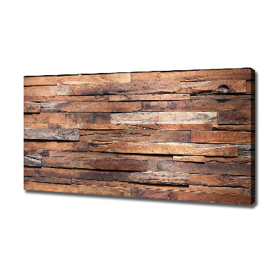 Cuadro canvas moderno de gran formato horizontal pared de madera
